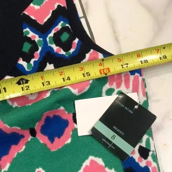 đ
șNWTÂ Gabby Skye sleeveless disco mod multi color liberty floralâdress side 8 - Picture 8 of 12